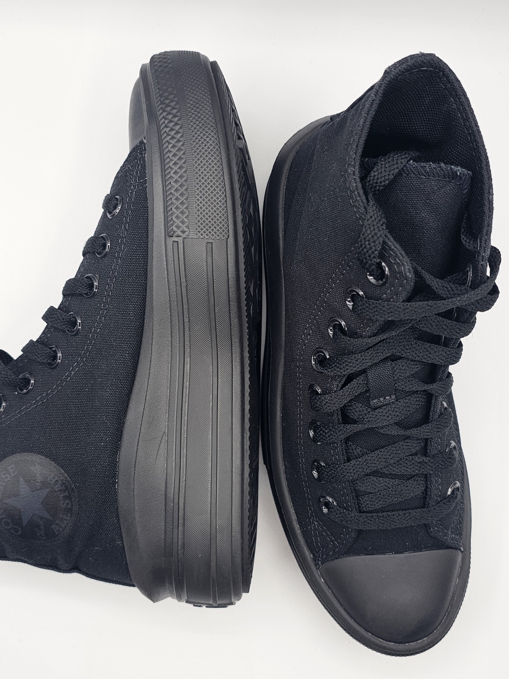Converse All Star Move Platform Hi Top Triple Black Monochrome Black (Size 7.5)